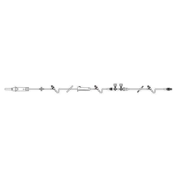 IV Solution Set Continu-Flo 10Drp M LL Adptr/Clr Primary Infusion Spike 48/Ca